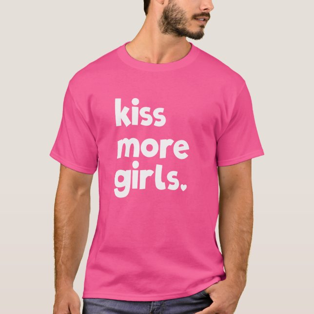 T-shirt Baiser Plus Filles Lesbienne Pride LGBTQ Baiser Pl (Devant)