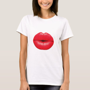 T-shirt Baiser pop art rouge lèvres