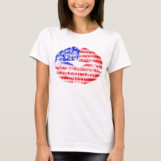 T-shirt Baiser pour les USA (Devant)