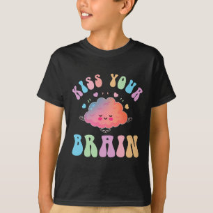 T-shirt Baiser votre cerveau Retro Sensibilisation sur l'a