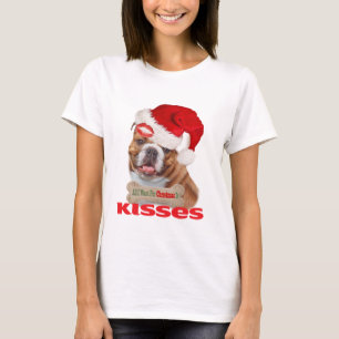 T-shirt Baisers anglais de bouledogue pour l'habillement