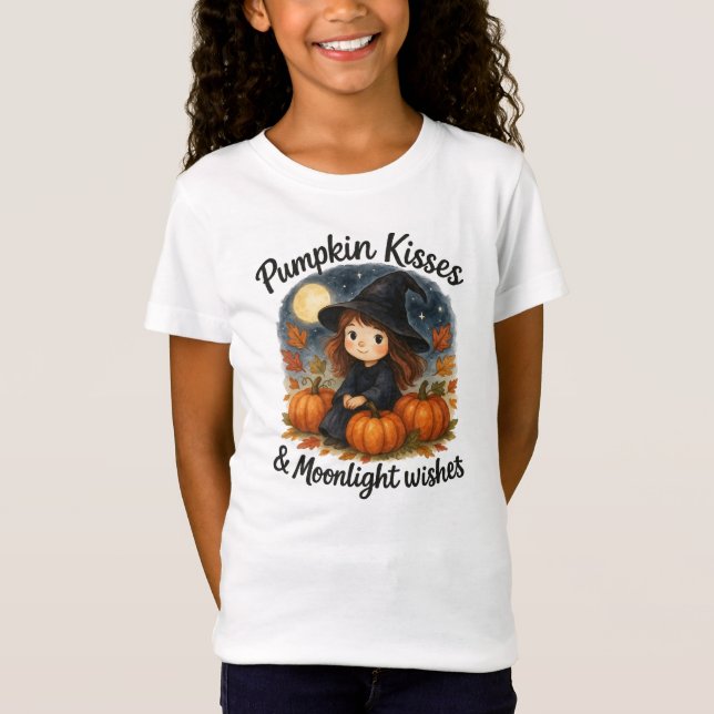 T-Shirt Baisers citrouilles et souhaits lune (Devant)