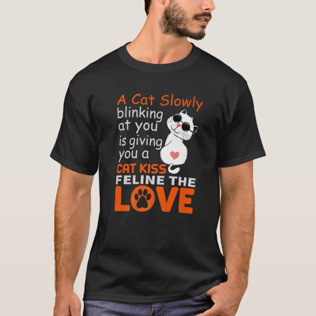 T-shirt Baisers De Chat Et Amour Féline - Chat Drôle (Devant)