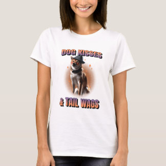 T-shirt Baisers de chien et queues qui remuent pour les pa