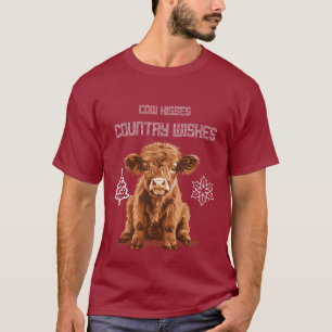T-shirt Baisers de vache et vœux de Noël