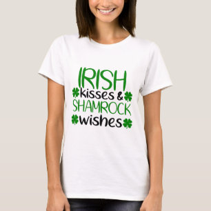 T-shirt Baisers irlandais et souhaits Shamrocks