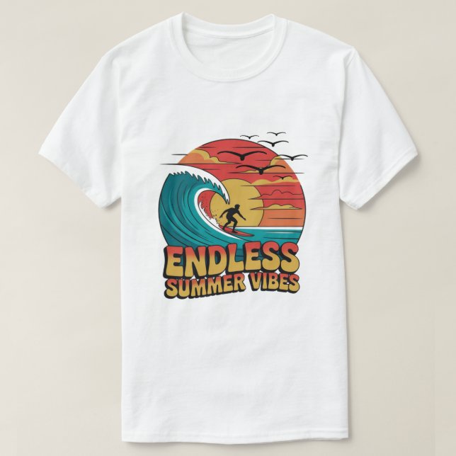 T-shirt Baisers salés et rêves de coucher de soleil (Design devant)