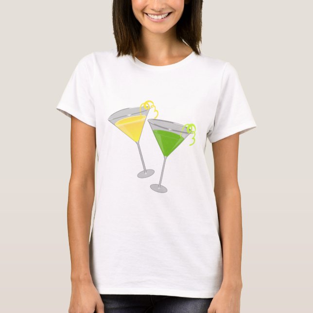 T-shirt Baisse de citron et Apple vert Martini (Devant)