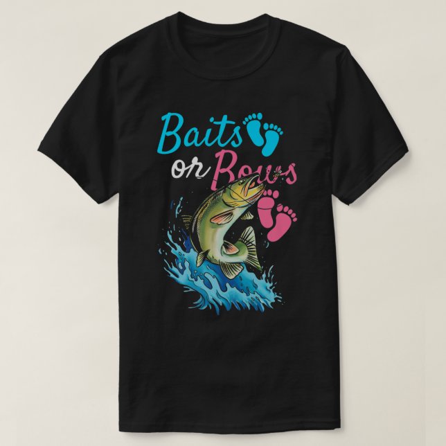 T-shirt Baits ou vaches Design pour les amoureux de la pêc (Design devant)