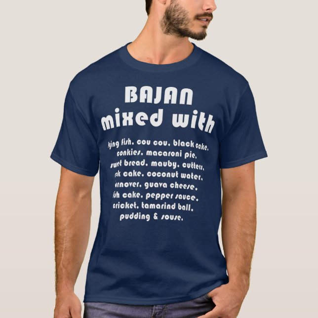 T-shirt Bajan Mélangé Avec Barbados Cadeau Premium (Devant)