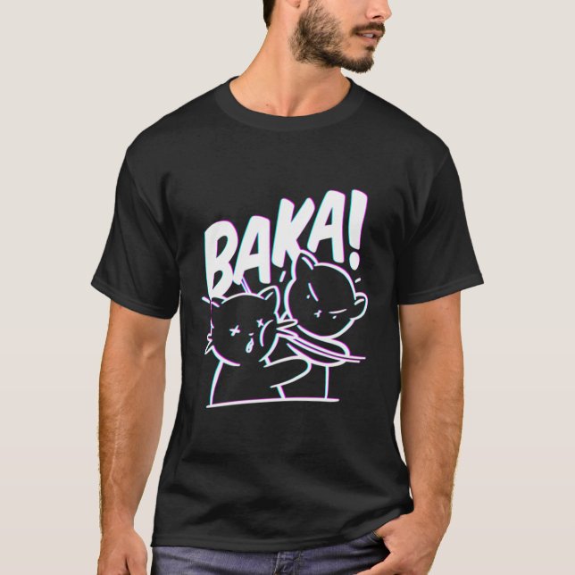 T-shirt Baka Cat Anime Japon Cosplay Otaku Merch Kawaii 36 (Devant)