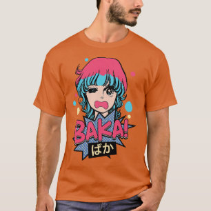 T-shirt Baka Japonaise esthétique Otaku Girl Vintage