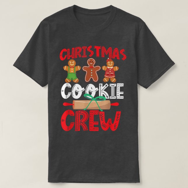 T-shirt Bake Baking Christmas Cookie Gingerpain Homme Crew (Design devant)