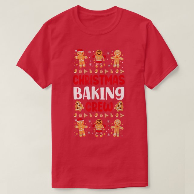 T-shirt Bake Baking Gingerbread Man Christmas Cookie 36 (Design devant)