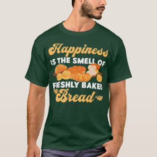 T-shirt Bake Baking Pain Croissant Le Bonheur Est L'Odeur