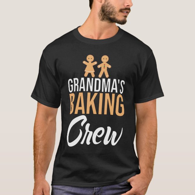 T-shirt Baker Baking Grandma's Baking Crew Grandkids (Devant)