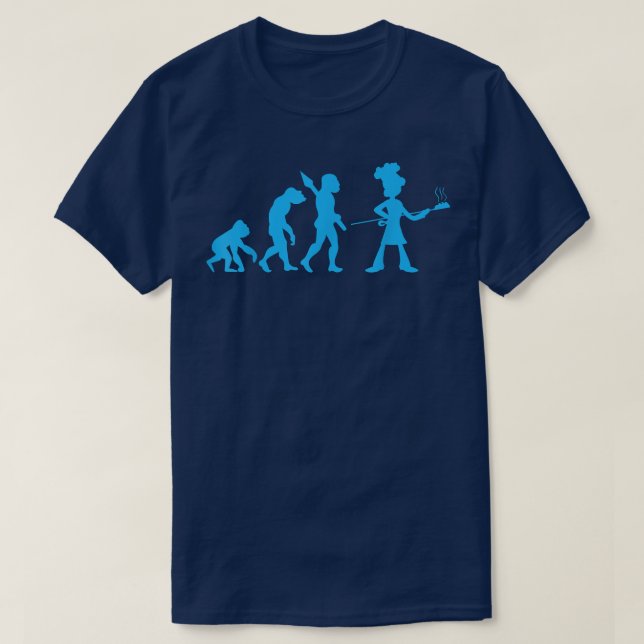 T-shirt Baker, boulangerie, évolution de la cuisson du pai (Design devant)