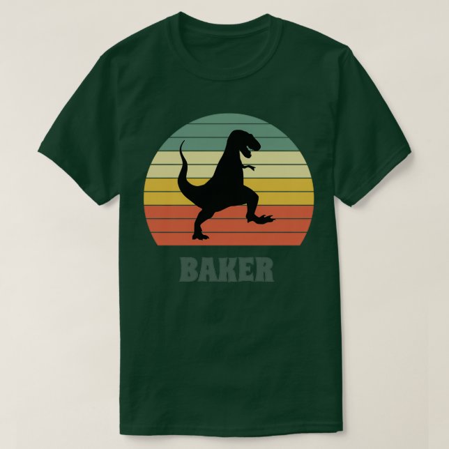 T-shirt Baker Dinosaur Funny Baker Idée cadeau (Design devant)