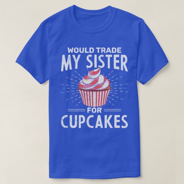 T-shirt Baker Funny Siblings Food Dessert Frosting Cupcake (Design devant)