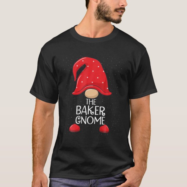 T-shirt Baker Gnome Famille de jumelage Groupe Noël (Devant)