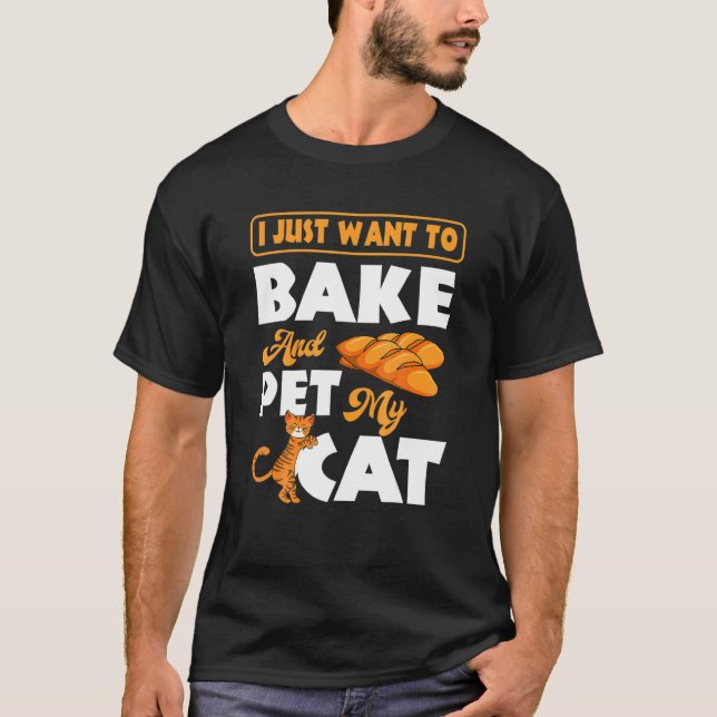 T-shirt Baker Pastry Chef Cook Culinary Bakery Owner Cat (Devant)