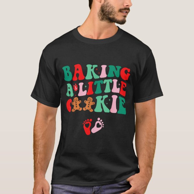 T-shirt Baking A Little Cookie Cute Christmas Pregnancy An (Devant)
