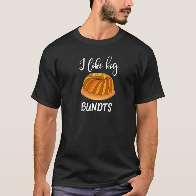 T-shirt Baking Baker J'Aime Gros Bundts Conception De Gâte (Devant)