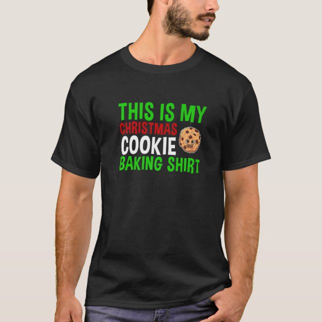 T-shirt Baking Christmas Cookie Baking Cookies (Devant)