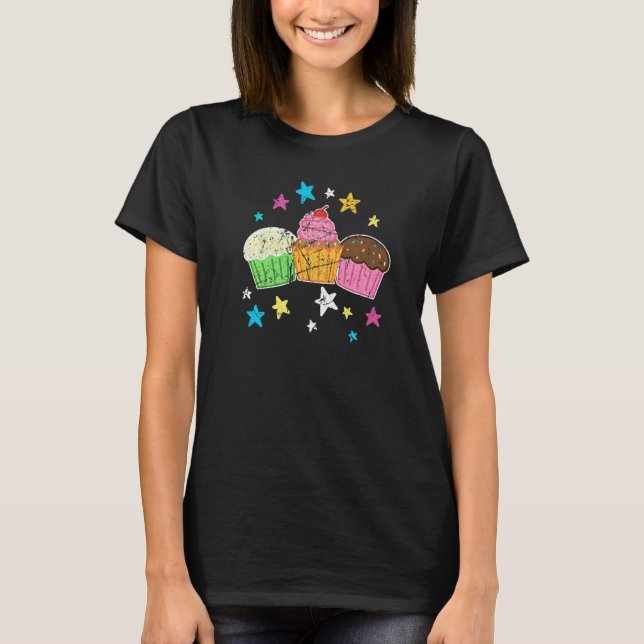 T-shirt Baking Delicious  Cupcake   Retro Cupcakes (Devant)