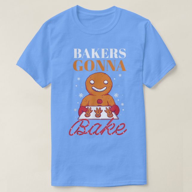 T-shirt Baking Gingpain Homme Noël Bakers Gonna Bake (Design devant)