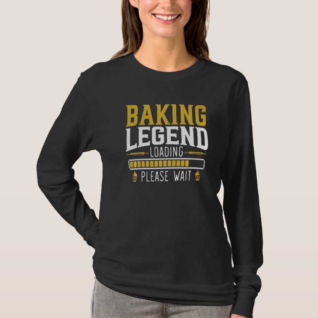 T-shirt Baking Legend Baker Bake Pastries Cupcake Boulange (Devant)