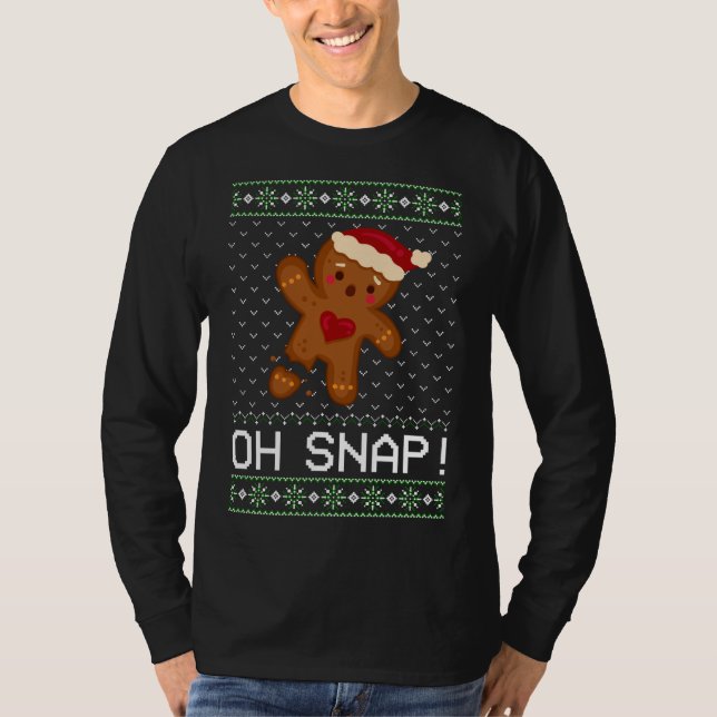 T-shirt Baking Oh Gingerbread Snap laide Gi de Noël (Devant)