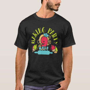 T-shirt Baking Party 9e anniversaire Rollday Pin Chef Casq