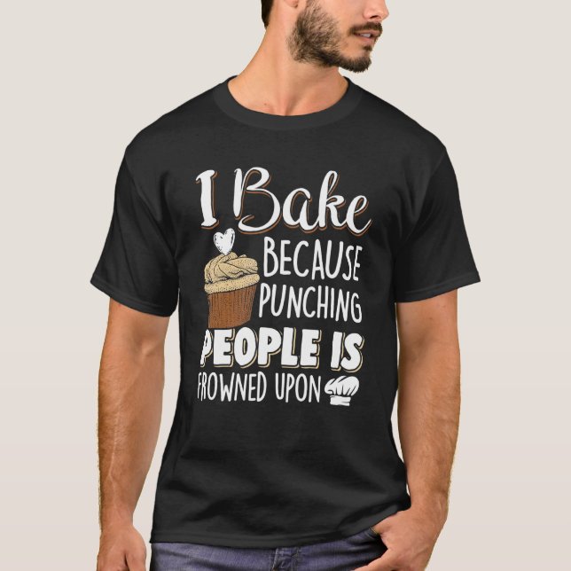 T-shirt Baking Punch Personnes Baker & Cupcake (Devant)