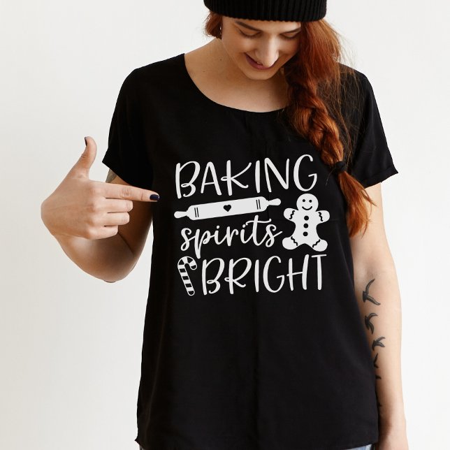 T-shirt Baking Spirits Bright Black Women's Christmas (Créateur téléchargé)