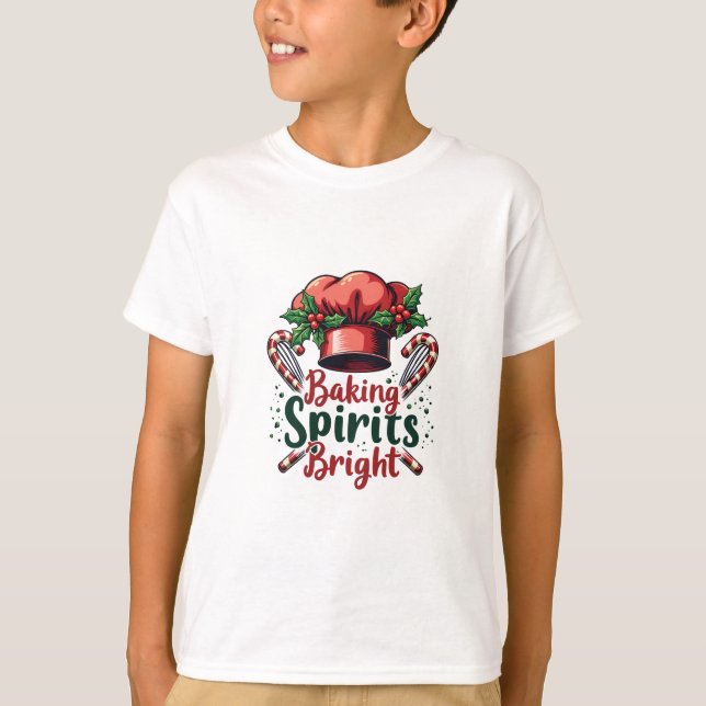 T-shirt Baking Spirits Bright Funky Baking Chef Baker (Devant)