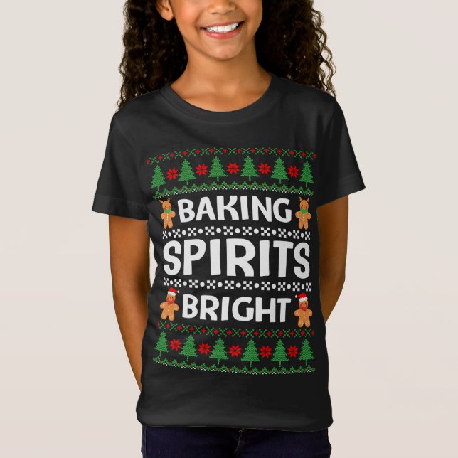 T-Shirt Baking Spirits Bright Funky Noël laid Baker T (Devant)