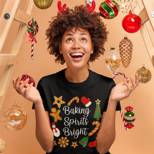 T-shirt Baking Spirits Bright Gingerbread Noël Cookie
