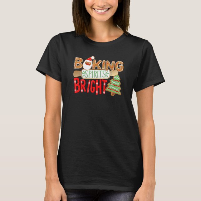 T-shirt Baking Spirits Bright Noël Cookies Noël (Devant)