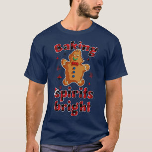 T-shirt Baking Spirits brillant Noël Drôle Baker Pajama