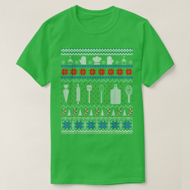 T-shirt Baking Ugly Christmas Sweater Funny Gifts For Bake (Design devant)