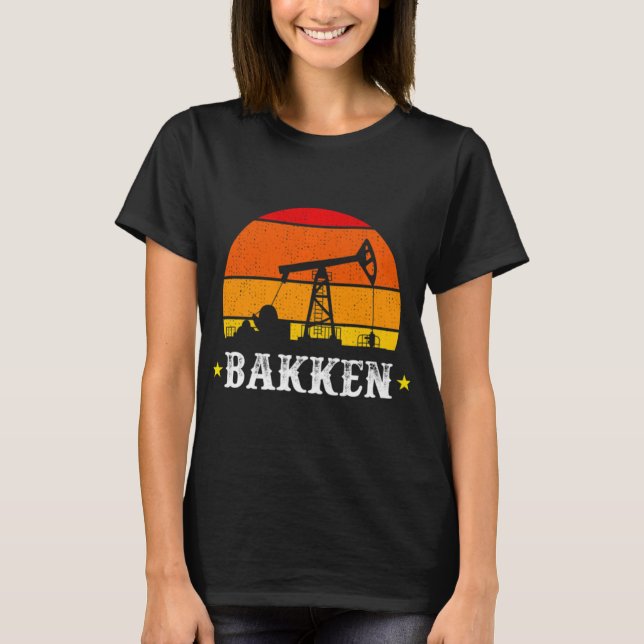 T-shirt bakken forage de puits grunge poubelle Premium (Devant)