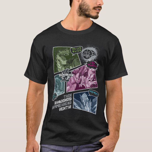 T-shirt Bakuganro Dragonoid Hammerhead et Ventri Comic St (Devant)