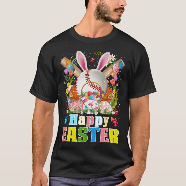 T-shirt Bal de baseball et chauves-souris Bunny Oreilles d (Devant)