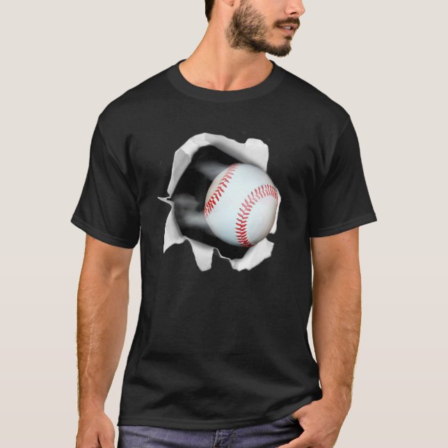 T-shirt Bal De Baseball Hommes Femmes Garçons Filles Enfan (Devant)