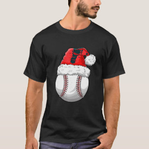 T-shirt Bal de baseball Noël Chapeau drôle Sport Noël