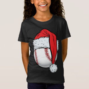T-Shirt Bal de baseball Noël Chapeau drôle Sport Noël