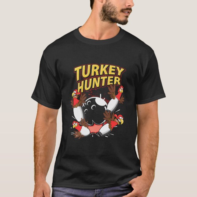 T-shirt Bal De Bowling Et Épingles Chasseur Turquie Dix Ép (Devant)