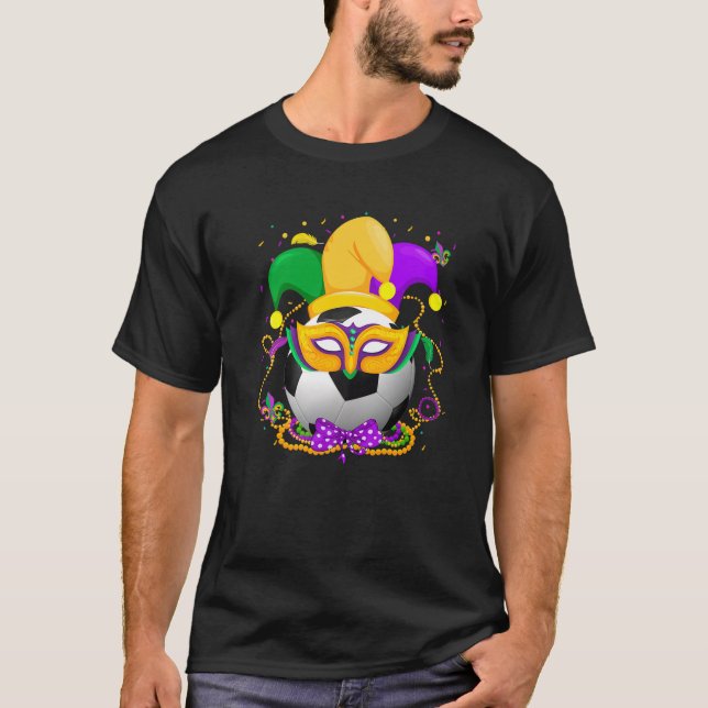T-shirt Bal De Football Avec Casquette Jester Mardi Gras M (Devant)