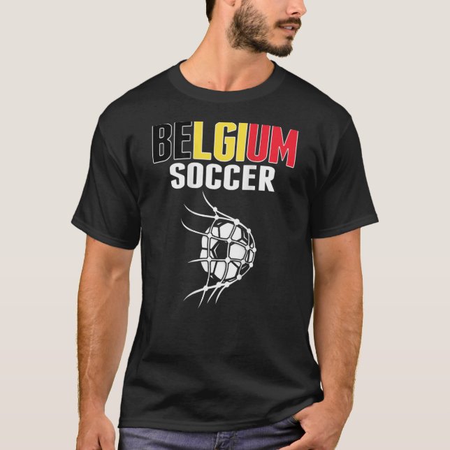 T-shirt Bal De Football Belge En Net Belge Football Supp (Devant)
